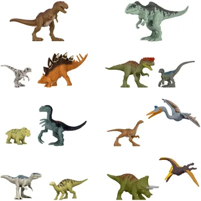Image de Coffret de 5 minifigurines - JURASSIC WORLD - GWP38 - Dinosaures et figurine humaine - À partir de 3 ans - Modèle aléatoire