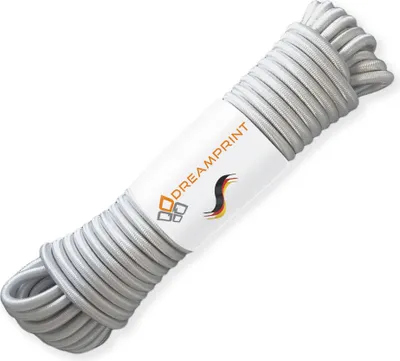 Produktbild von Dreamprint Expanderseil 10m Grau 8mm Ø – Gummiseil, Planenseil