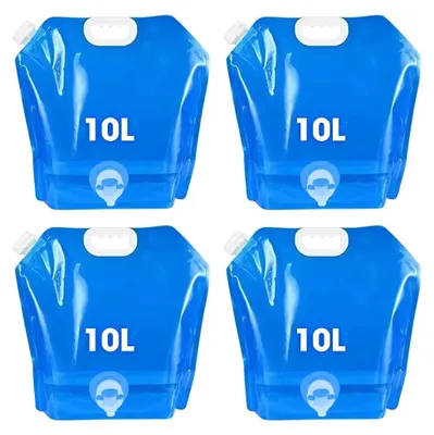 Obrázek produktu pro Skládací kanystr na vodu – 10 litrů – 4 kusy – bez BPA – s kohoutkem