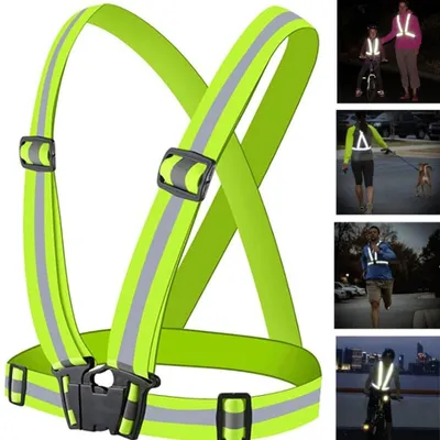 Produktbild von Vitu Sicherheitsweste Reflektierende Laufweste für Jogging und Radfahren Gelb