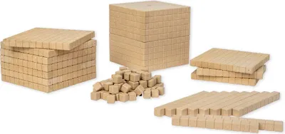 Produktbild von TimeTEX Dienes Grundsortiment, 121-tlg., Zahlenraum 1.000, naturfarben