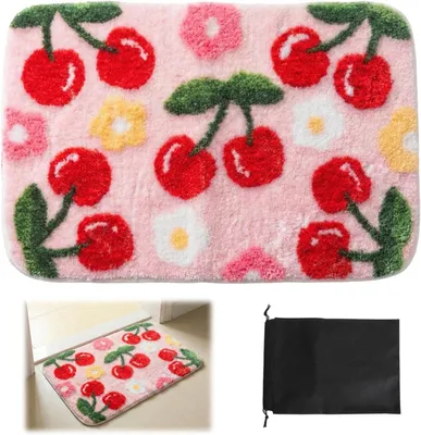 Produktbild von Badematte 40x60 cm, rosa, rutschfest, saugfähig, waschbar, für Badezimmer