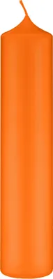 Produktbild von Altarkerzen 10% BW Anteil (Bienenwachs Kerzen) Mandarin Orange 250 x Ø 60 mm, 4 Stück, Kerzen mit Dornbohrung in RAL Kerzengüte Qualität