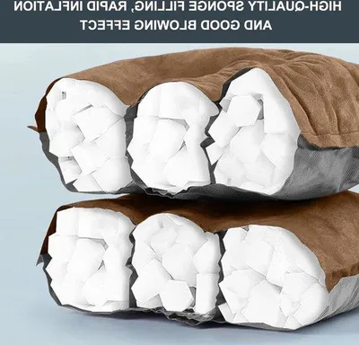 Obrázok produktu pre Nafukovacia kempingová poduška, hnedá, 50 x 30 cm, ergonomická, vodotesná