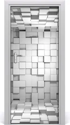 Produktbild von Tulup Türaufkleber 85x205 cm Dekorative Aufkleber Selbstklebend Wasserdichte Tapete Abnehmbar Schlafzimmer Wohnzimmer Wohnkultur - Wand-Würfel