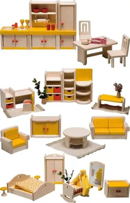 Produktbild von Möbelset für Puppenhaus Filius