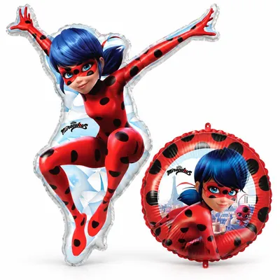 Produktbild von "Miraculous Ladybug" Folienballon-Set, Dekoration für Kindergeburtstage