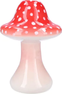 Produktbild von INNA-GLAS Blumevase RICHLINDE, Fliegenpilz, rot-weiß, 21cm, Ø15cm - Keramikvase