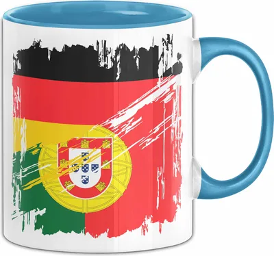 Produktbild von Portugal Deutschland Flagge Halb Deutscher Halb Portugiese Fußball Germany 2024 Europa Portugal (Blau)