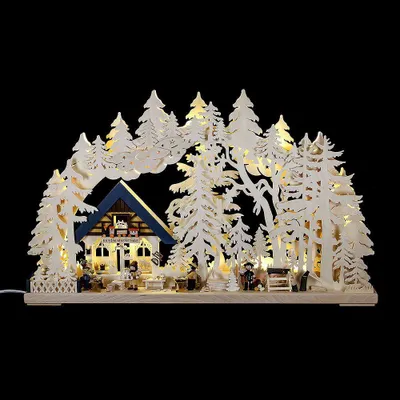 Produktbild von Doppelschwibbogen Kunsthandwerkerhaus (70x42cm) von RATAGS Holzdesign