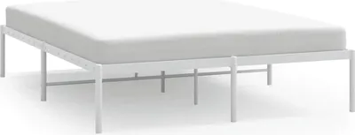 Produktbild von vidaXL Bettgestell Metall Weiß 150x200 cm