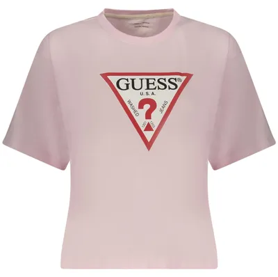 Produktbild von Stylisches Damen-T-Shirt: Rosa, Kurzarm, Baumwolle & Logodruck