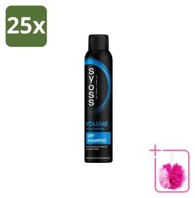 Zdjęcie produktu dla 25 sztuk szamponu sucho zwiększającego objętość włosów Syoss - 200 ml - zestaw ekonomiczny