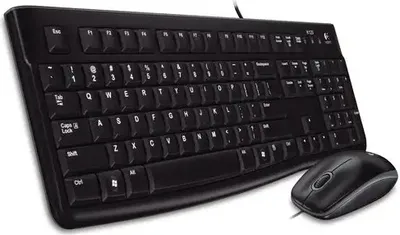 Immagine prodotto di Logitech Desktop MK120 - Dimensioni complete (100%) - Cablato - USB - Nero - Mouse incluso