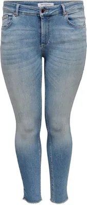 Produktbild von ONLY CARMAKOMA Damen Skinny Jeans Curvy Ankle Denim Große Größen Plus Size Übergröße Größe: 42W / 34L