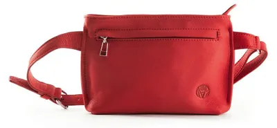 Produktbild von Kleine Gürteltasche aus Leder, rot.