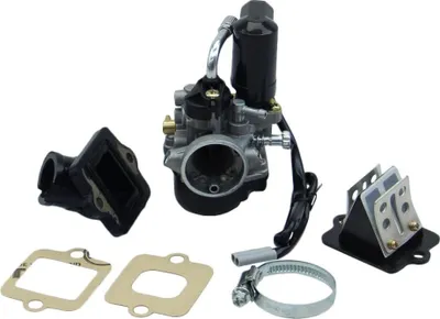 Produktbild von 17,5mm Sport Vergaser Komplettset inkl. E-Choke, Ansaugstutzen und Membranblock für Piaggio TPH Typhoon