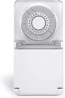 Immagine prodotto di Timer meccanico 24 ore IP44 con blocco di sicurezza per bambini 3500 W bianco