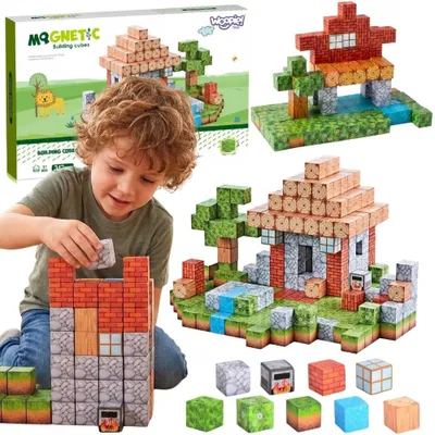 Produktbild von Woopie Magnetbauklötze „World Of Blocks“, 108-teilig