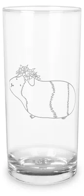 Produktbild von Mr. & Mrs. Panda Glas Meerschweinchen Weisheit 400 ml - Transparent - Geschenk, Tumbler, Lustige Sprüche, Realität, Trinkglas, Wasserbecher, Cocktailglas, Motivation