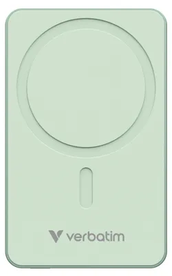 Produktbild von Verbatim Charge ґnґ Go Essentials Powerbank Magnetic Wireless 10000mAh Green