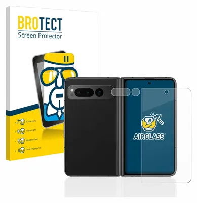 Produktbild von BROTECT Schutzglas für Google Pixel Fold (Display+Kamera) Schutzfolie Panzer Folie Glas Display Schutz klar