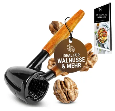 Productafbeelding van Notenkraker met Houten Handvat, 16 cm, voor Hazelnoten en Paranoten
