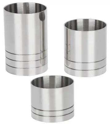 Obrázek produktu pro Sada odměrek na koktejly Maatbeker – 25/35/50 ml – Nerezová ocel – Nástroj pro barmana – Kompaktní – Lehká (123 g)