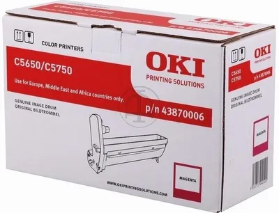 Produktbild von OKI Magenta image drum for C5650 / 5750, Original, OKI C5650, C5750, 20000 Seiten, Laserdrucken, Magenta, Schwarz, Silber