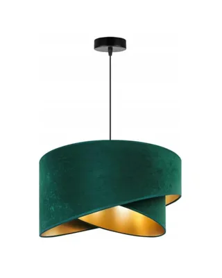 Produktbild von Hängelampe Pendellampe Lampenschirm aus Kunststoff Dunkelgrün Esszimmerlampe, Wohnzimmer, Küchenlampe aus Serie N2355 (N2355-DG)