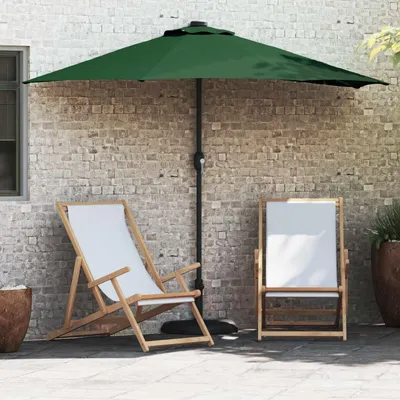 Immagine prodotto di vidaXL Ombrellone da giardino verde 294 x 150 x 224 cm in poliestere e acciaio
