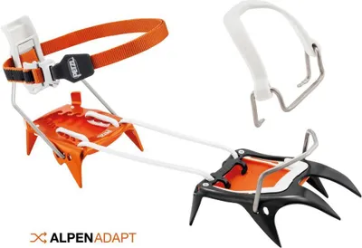 weißen Verbindungselementen und orangefarbenem Riemen mit schwarzem Verschluss