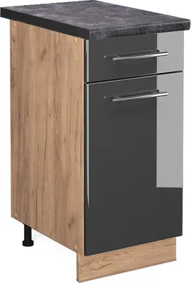 Obrázok produktu pre Kuchynská spodná skrinka Vicco Fame-Line Antracit vysoký lesk 40 cm , AP Antracit, Model 45626