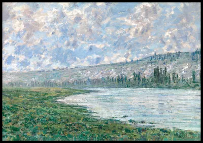 Produktbild von Plakat 100x70cm Die Seine bei Vétheuil, Monet Vintage für das Wohnzimmer