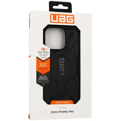 Produktbild von Urban Armor Gear Pathfinder, Cover, Apple, iPhone 16 Pro, 16 cm (6.3"), Schwarz