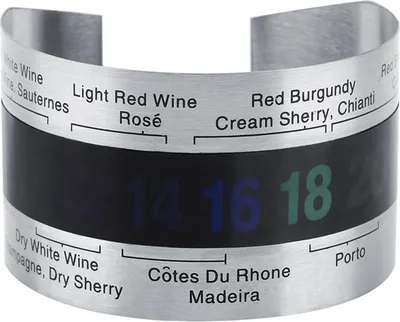 Immagine prodotto di Vino in acciaio inox LCD termometro bottiglia birra vino rosso bracciale sensore di temperatura