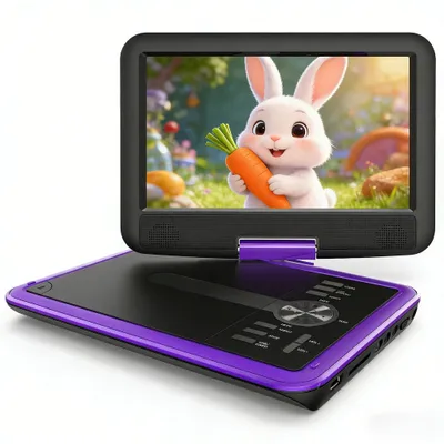 Produktbild von 11,5" Tragbarer DVD-Player für Kinder im Auto mit 9,5" HD-Schwenkbildschirm Augenschutz 5 Stunden Akkulaufzeit Mit Autoladegerät Regionfrei