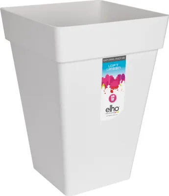 Produktbild von elho loft urban Eckig Hoch 37 Übertopf - weiss