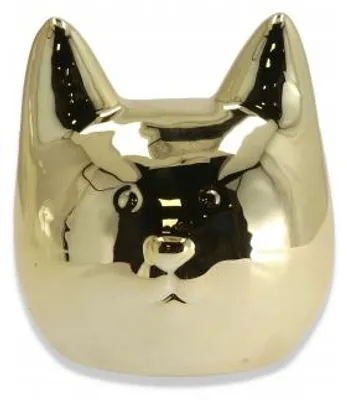 Produktbild von Ewax Keramik Spardose Katze Gold 13x10x12 cm