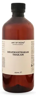 Immagine prodotto di Art of Vedas Dhanwantharam Thailam 450 ml - Olio da massaggio ayurvedico classico, formato grande