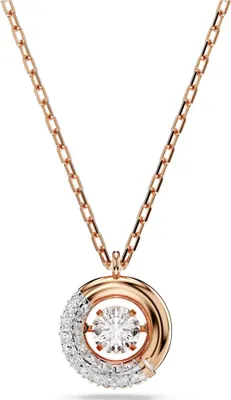 Produktbild von Swarovski Kett mit Anhänger Uni Dextera Rundschliff Weiß Roségold-Ton 5692257