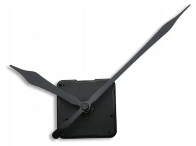 Produktbild von Geräuschloser Quarzmechanismus Zeiger BLACK 13,5 cm, Ersatzuhrwerk, Leises Uhrwerk Set