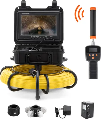 Zdjęcie produktu dla SucceBuy kamera do inspekcji rur kanalizacyjnych z sondą 512 Hz, 9-calowy ekran 720p, 300 ft