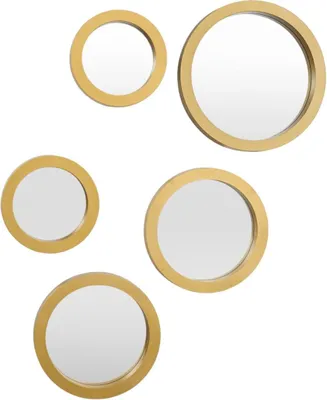 Immagine prodotto di HowHomely | Specchio da parete - Specchio - Oro - Set di 5 - Specchio decorativo - Rotondo - Moderno ed elegante