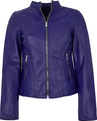 Produktbild von Jilani - Damen Lederjacke Lammnappa blau : 46