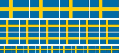 Produktbild von Mini Aufkleber Set - Pack glatt - 4x 51x31mm+ 12x 33x20mm + 10x 20x12mm- selbstklebender Sticker - Schweden - Flagge / Banner / Standarte fürs Auto, Büro, zu Hause und die Schule - Set of 26