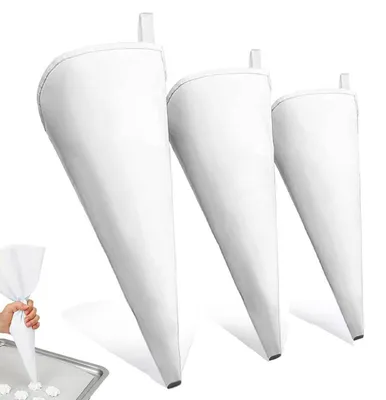 Produktbild von Spritzbeutel Wiederverwendbar Baumwolle Beschichtet 3 Stücke 25/30/35 cm