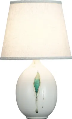 Produktbild von Fine Asianliving Chinesische Tischlampe Porzellan mit Lampenschirm E27 Orientalische Tischleuchte Keramik Nachttischlampen Schlafzimmer Wohnzimmer