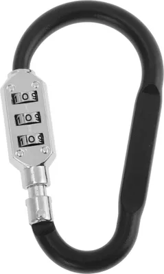Produktbild von Kombinationsschlösser, 3 Ziffern Kombination D-Ring Clip Schloss, 62mm D Typ Vorhängeschloss für Motorrad Fahrrad, Schwarz
