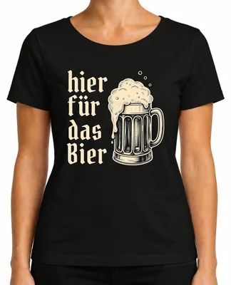 Immagine prodotto di Maglietta da donna per festa di addio al nubilato, a tema  , con decorazioni a tema birra, abiti tradizionali, lederhosen, taglia L, colore nero